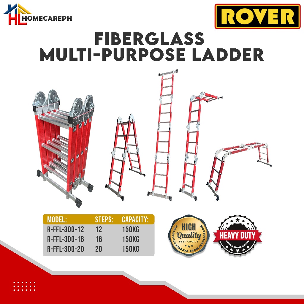 Rover Fiberglass Multi-Purpose Ladder | Shopee Philippines