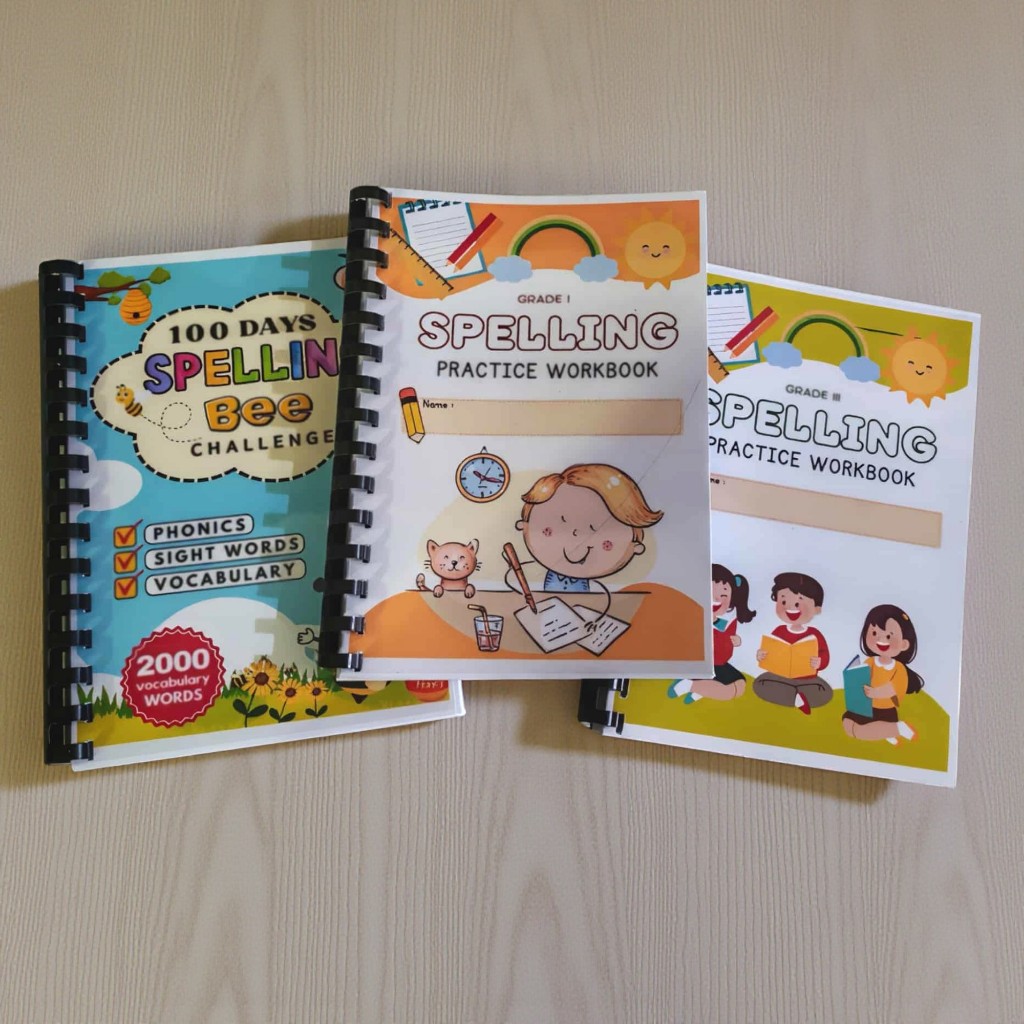 Printtolearn 100 Pages SPELLING Practice Workbook for kids - Black and ...