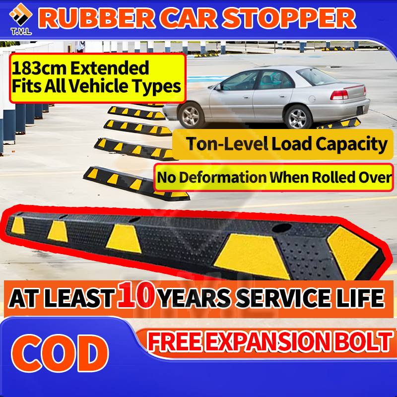 TVL Car Parking Stopper Heavy Duty Rubber Stopper Parking blocker Stop ...