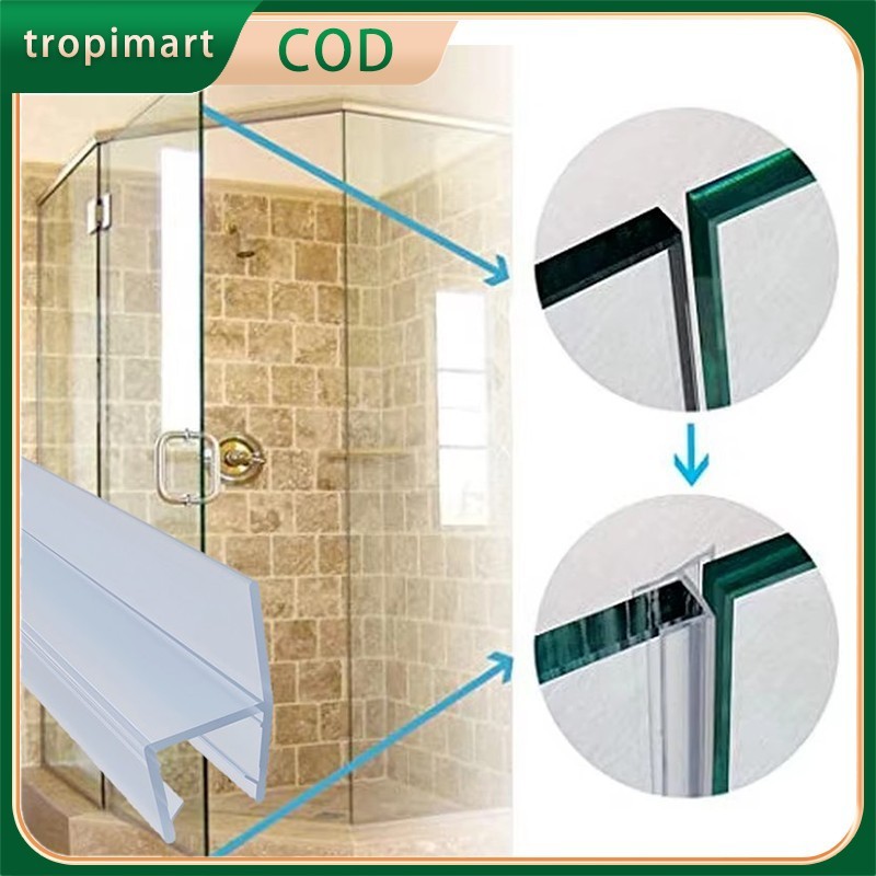 2M H/U ShapeSilicone Seal Strip Shower Door Window Waterproof Sealing ...