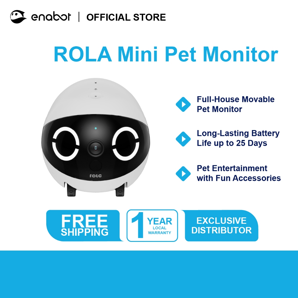 Enabot ROLA Mini Pet Monitor Smart CCTV Surveillance and Security ...