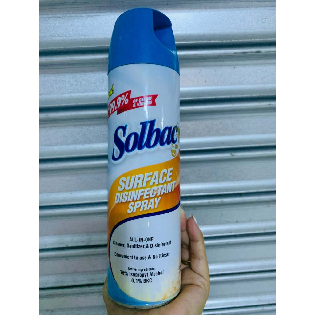 Solbac Surface Disinfectant Spray 500ml Antibacterial Cleaner (Dented ...