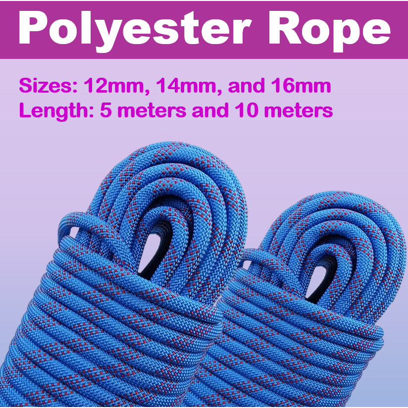 Polyester Rope 12mm-16mm 5m and 10m High Tenacity Low-Stretch Abrasion ...