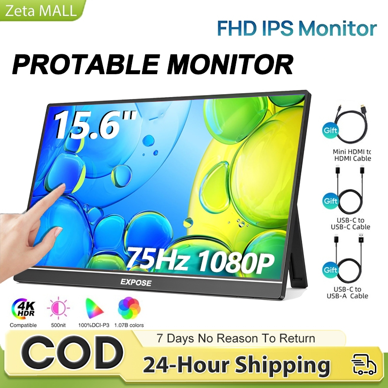 Expose monitor Portable monitor Touch Ultra-Thin 15.6inch HDR FHD ...