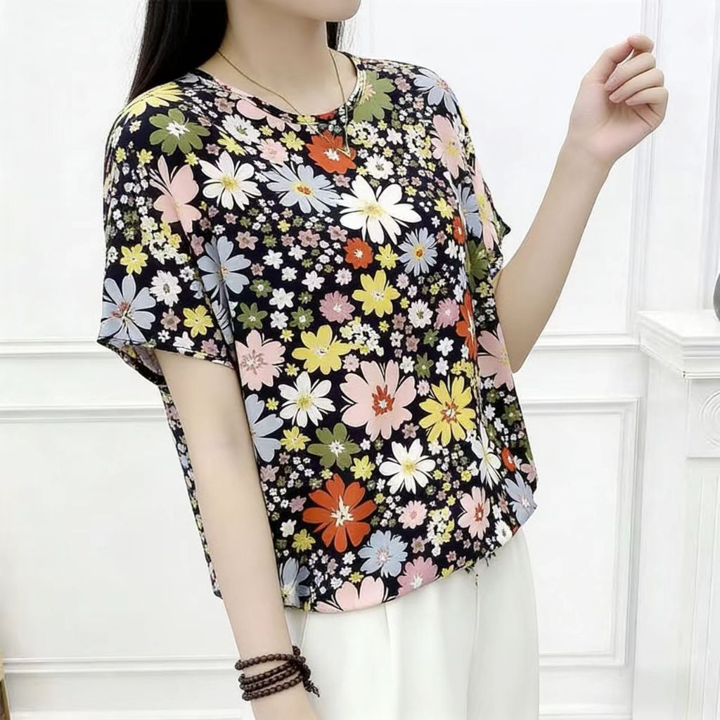 Retro Daisy Field Top-Sun-Drenched Floral Blouse for Woman #QZ911/# ...