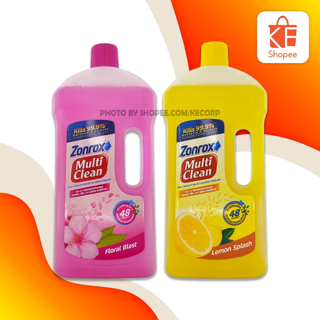 Zonrox Multi Surface Cleaner 900ml & 450ml (Non Bleach, 48hr Freshness ...