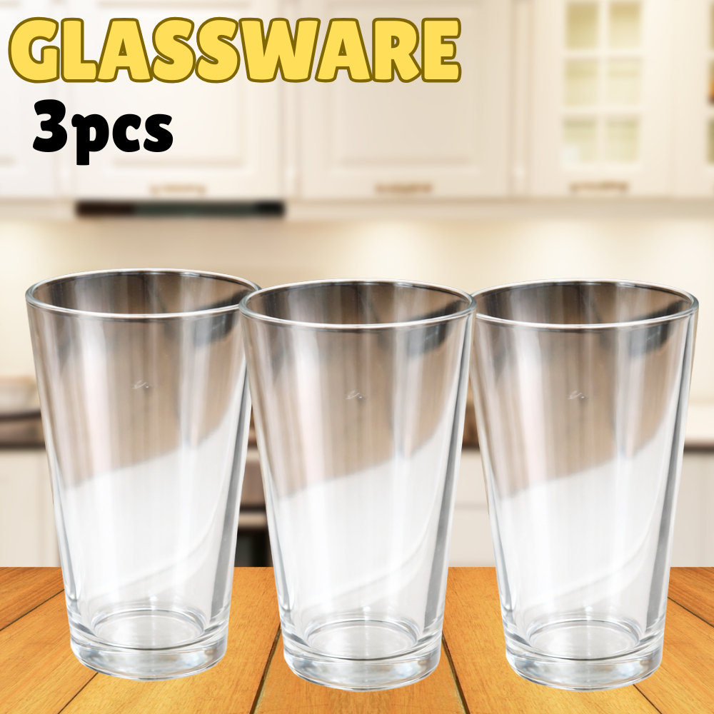 GLASSWARE Clear Drinking Water Glass Tea Juice Cup cocktail teacup ...
