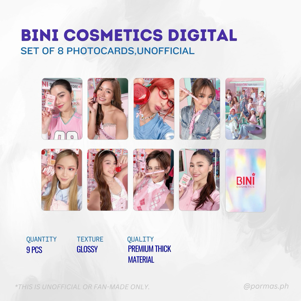 Bini Merch Photocards (Unofficial) | Shopee Philippines