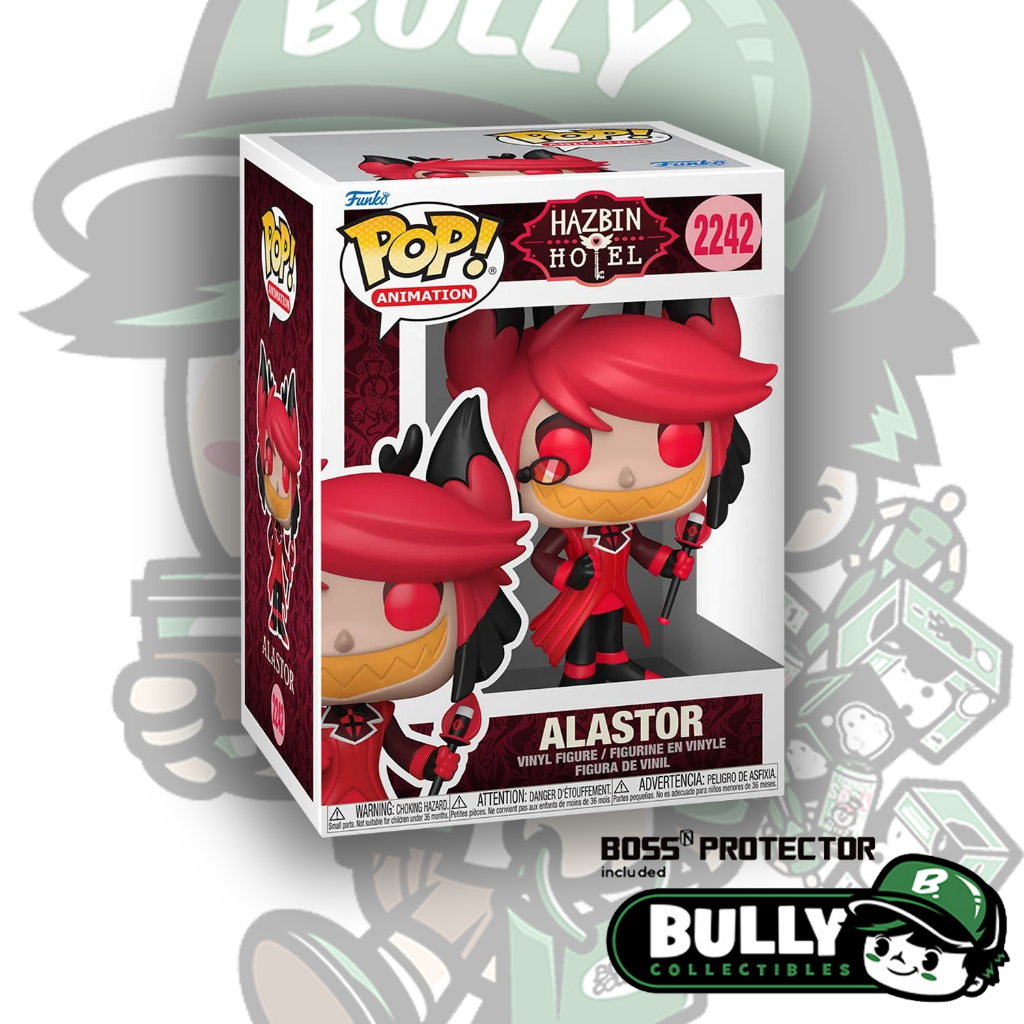 Funko POP! Animation: Hazbin Hotel - Alastor 2242 With Boss Protector ...