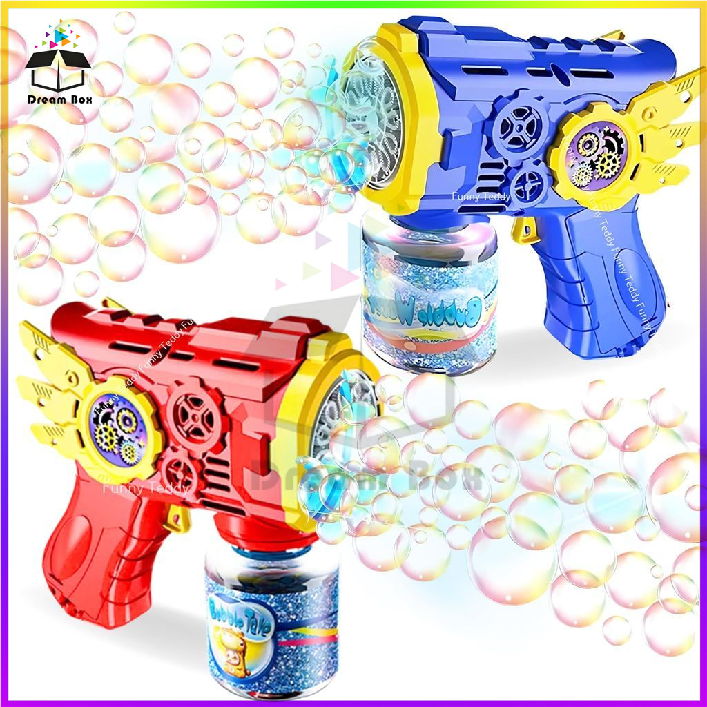(DB) BUBBLE TOYS, Kid Fully Automatic 12 Hole Gear Bubble Toy Light ...