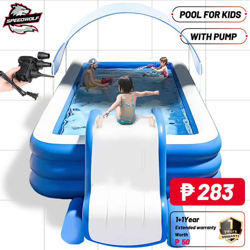 【Speedwolf】Inflatable Swimming Pool for Kids Air Pump Indoor/Outdoor ...
