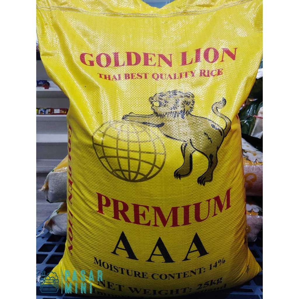 Golden Lion Thai Best Quality Rice 5KG (MAX 2 PACKS PER ORDER) | Shopee ...