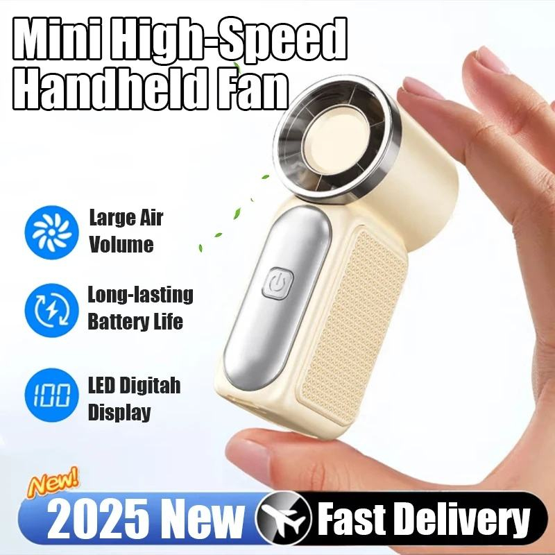Smallest Fan 3000mah Portable fan Mini Handheld Fan 3.5-Inch High-Speed ...
