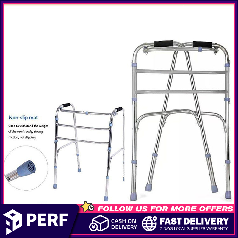 Elderly Stainless Steel Folding Torque Walker Crutches Four-corner ...