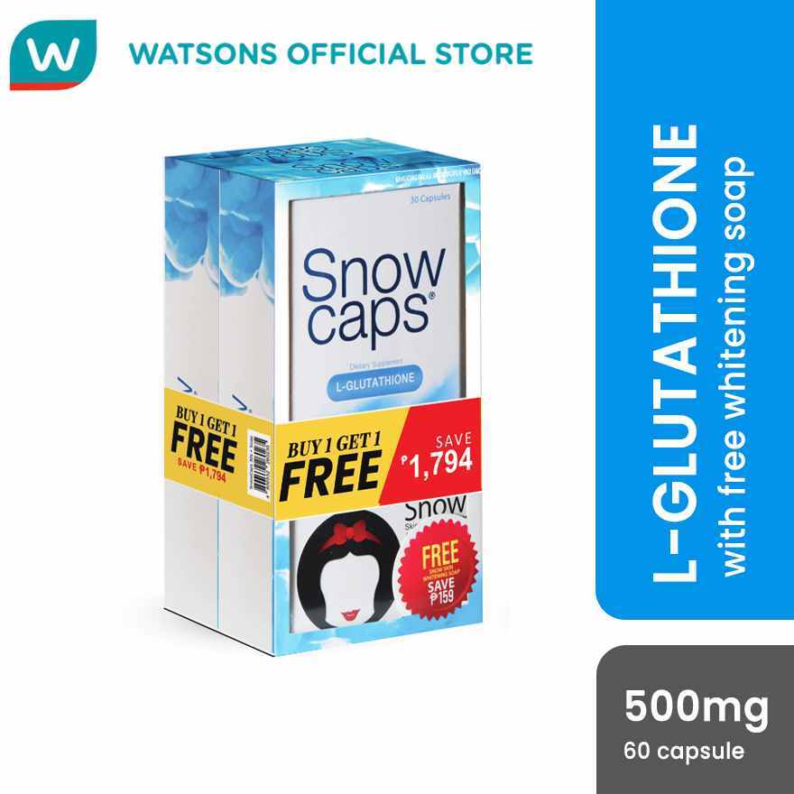 snow caps glutathione price in watsons 30 Capsules 500mg with Free Soap x 2 Bundle If you start taking UBB Dosing:Low-Dose