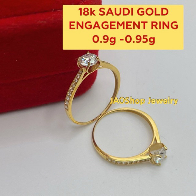 PAWNABLE 18k SAUDI GOLD ENGAGEMENT RING | Shopee Philippines