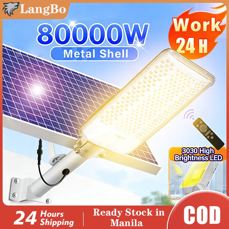 Solar light outdoor waterproof With Solar Panel 80000W Solar Street ...