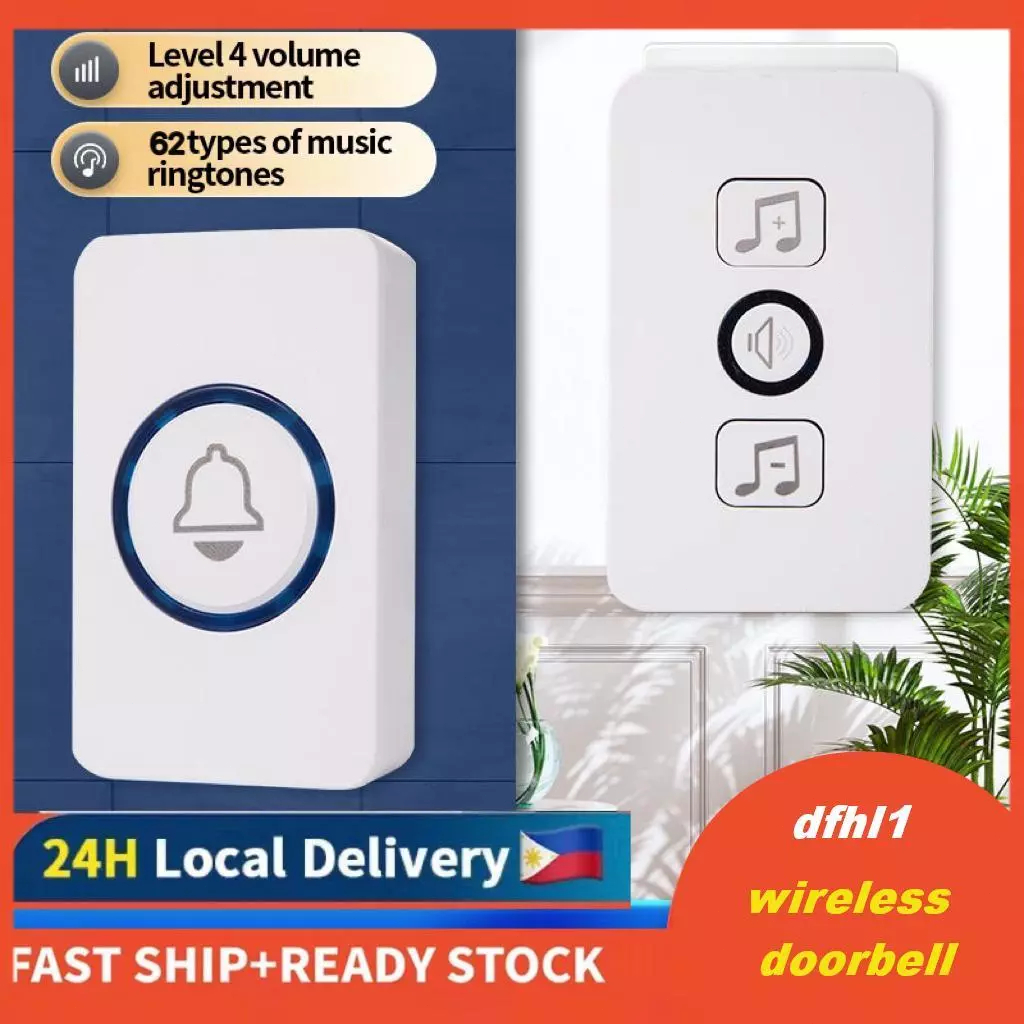 Home Appliances LED Wireless Doorbell IP44 Waterproof Durable 62 Song ...
