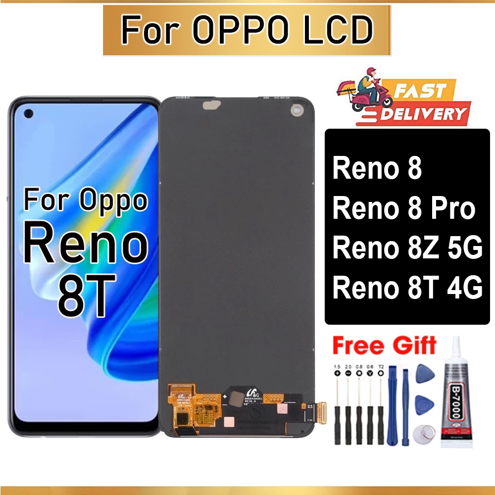 Original For OPPO Reno 8 4G 5G 8Z 5G 8T 4G 8 Pro LCD Display Touch ...