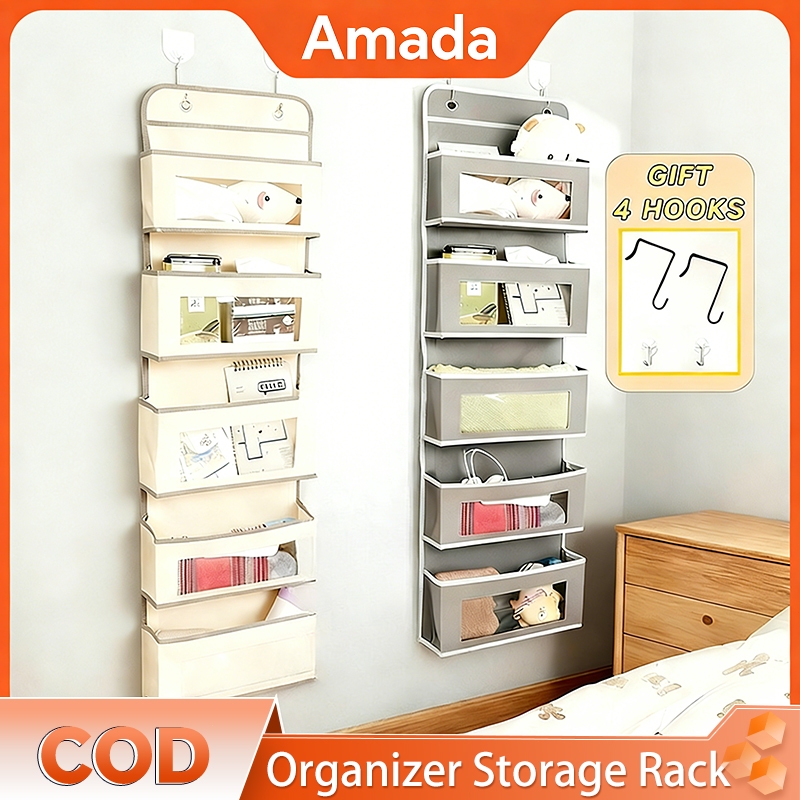 Amada Organizer Storage Rack 2-5 Layers Wall Hanging Organizer Behind ...