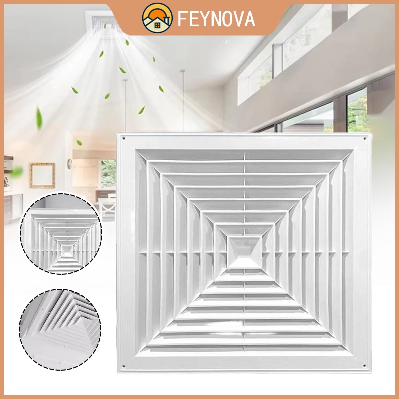 30x30cm Air Vent Grille With Flaps Silent Operation Ceiling Mount Duct ...