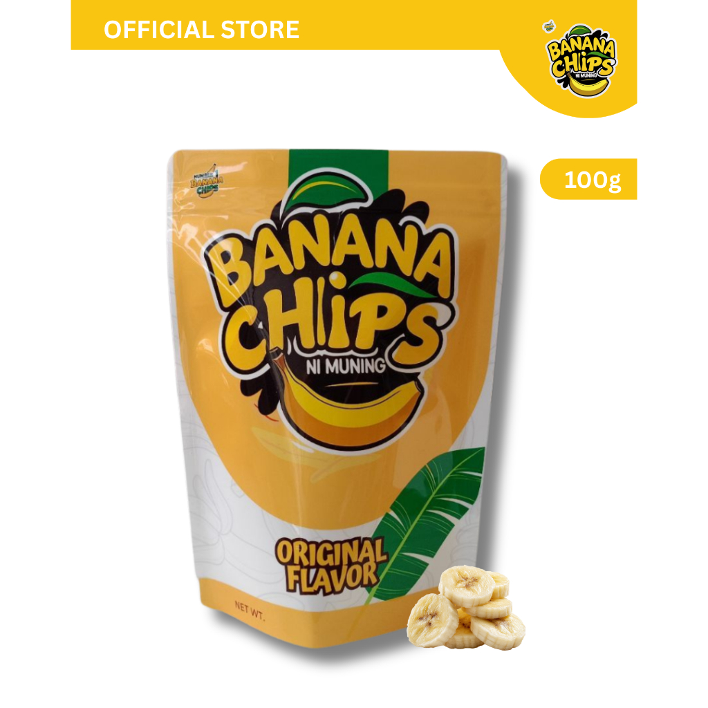 Banana chips ni Muning Original flavor 100g (snacks) | Shopee Philippines
