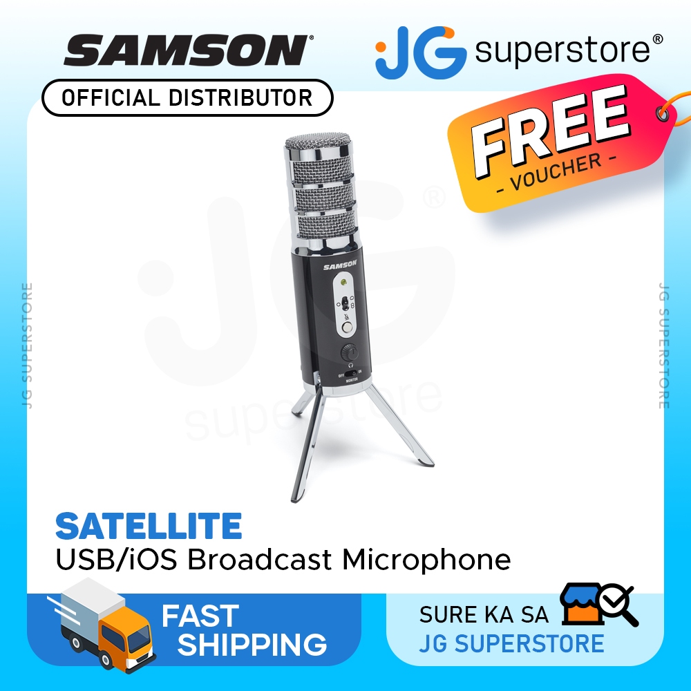 Samson Satellite USB Broadcast Microphone for PC and iOS Smartphone ...