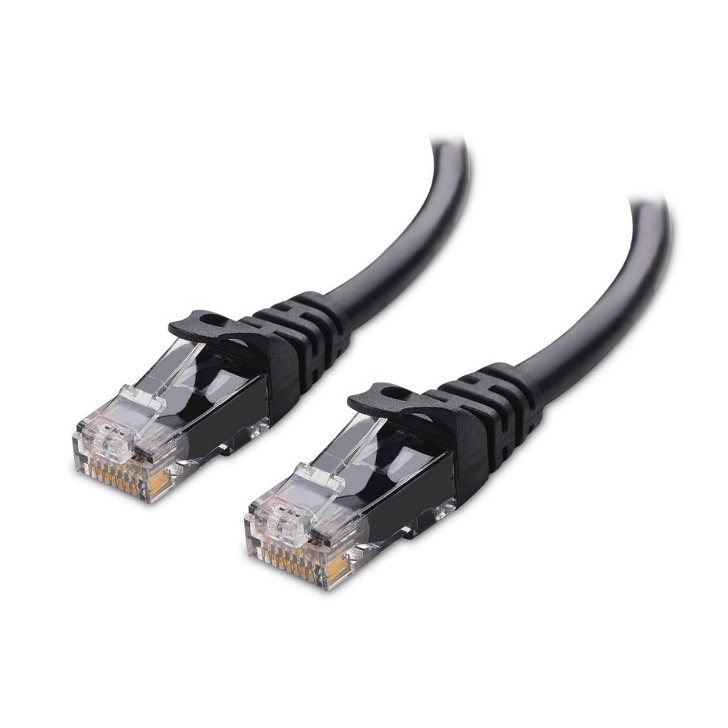 RJ45 Cat-6 Ethernet Cable, 1Gpbs Transfer Speed, Gold-Plated Connectors ...