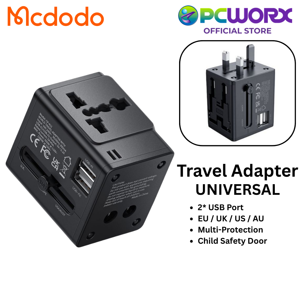 Mcdodo CP-4120,CP-3471 International Travel Adapter PD20W + Dual USB ...