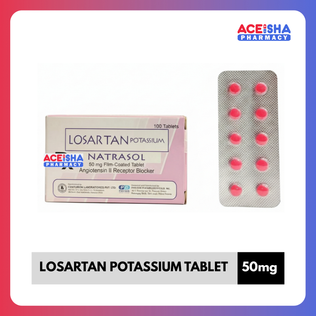 NATRASOL 50mg Film Coated Tablet - Losartan Potassium For Angiotensin ...