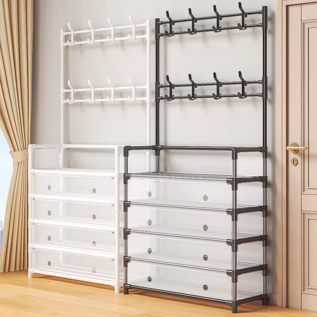 Multi-Layer Multifunctional Shoe Rack Organizer Simple Floor Coat Rack ...