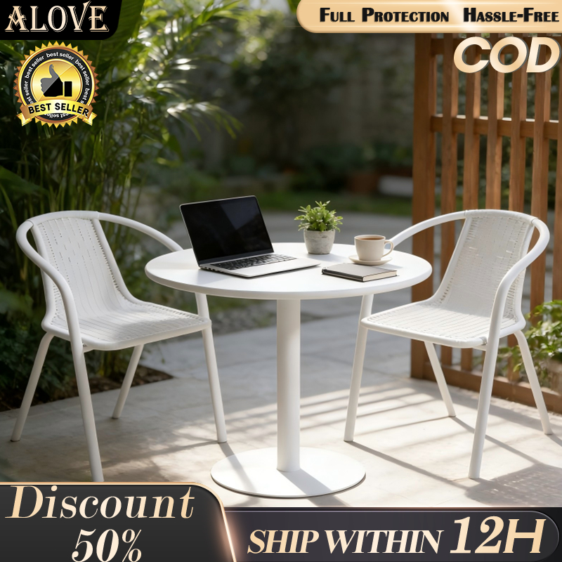 Outdoor Bistro Coffee Table Patio Round Conversation Desk Chatting ...