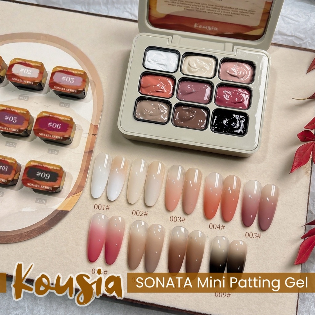 Kousia Sonata Mini Patting Gel Series Vibrant Gradient Colors Soak Off ...