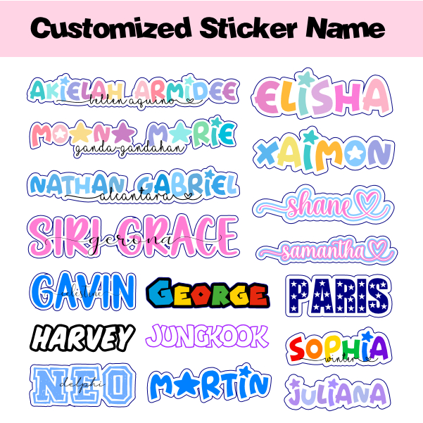 Customized Sticker Name for Tumblers Laptop Car Motorcycle | Shopee ...