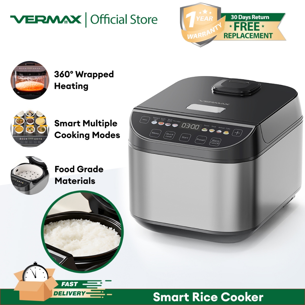 Vermax Smart Rice Cooker 4L Electric Large Capacity Home ...