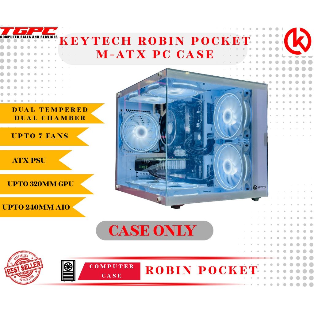 KEYTECH ROBIN POCKET M-ATX PC CASE | Shopee Philippines