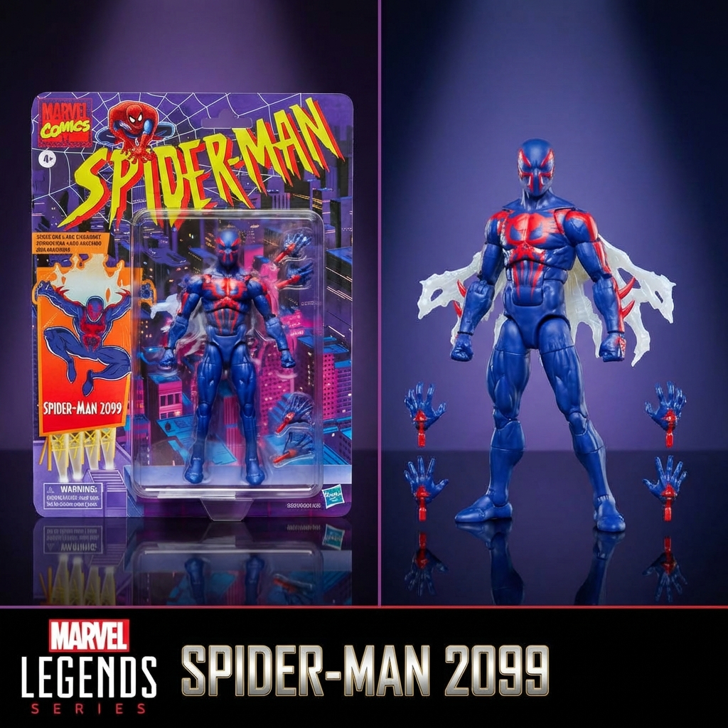 Maglietta Felpa Con Cappuccio Uomo Marvel Spider-Man 2099 - Retro Jump Logo, Manica Lunga, Stile Vintage - 4