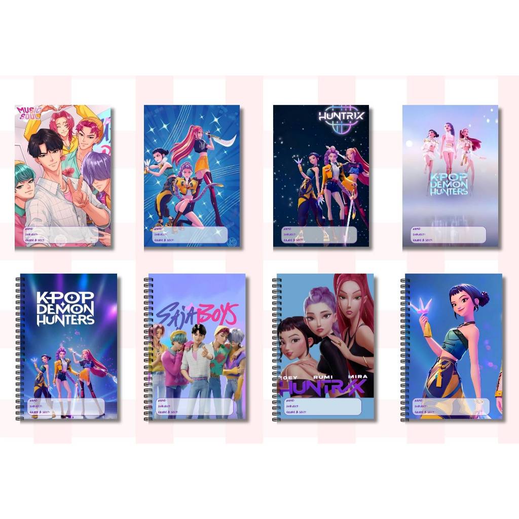 CUSTOMIZE KPOP DEMON HUNTERS NOTEBOOK WRITING COMPOSITION DOUBLE LOOP ...