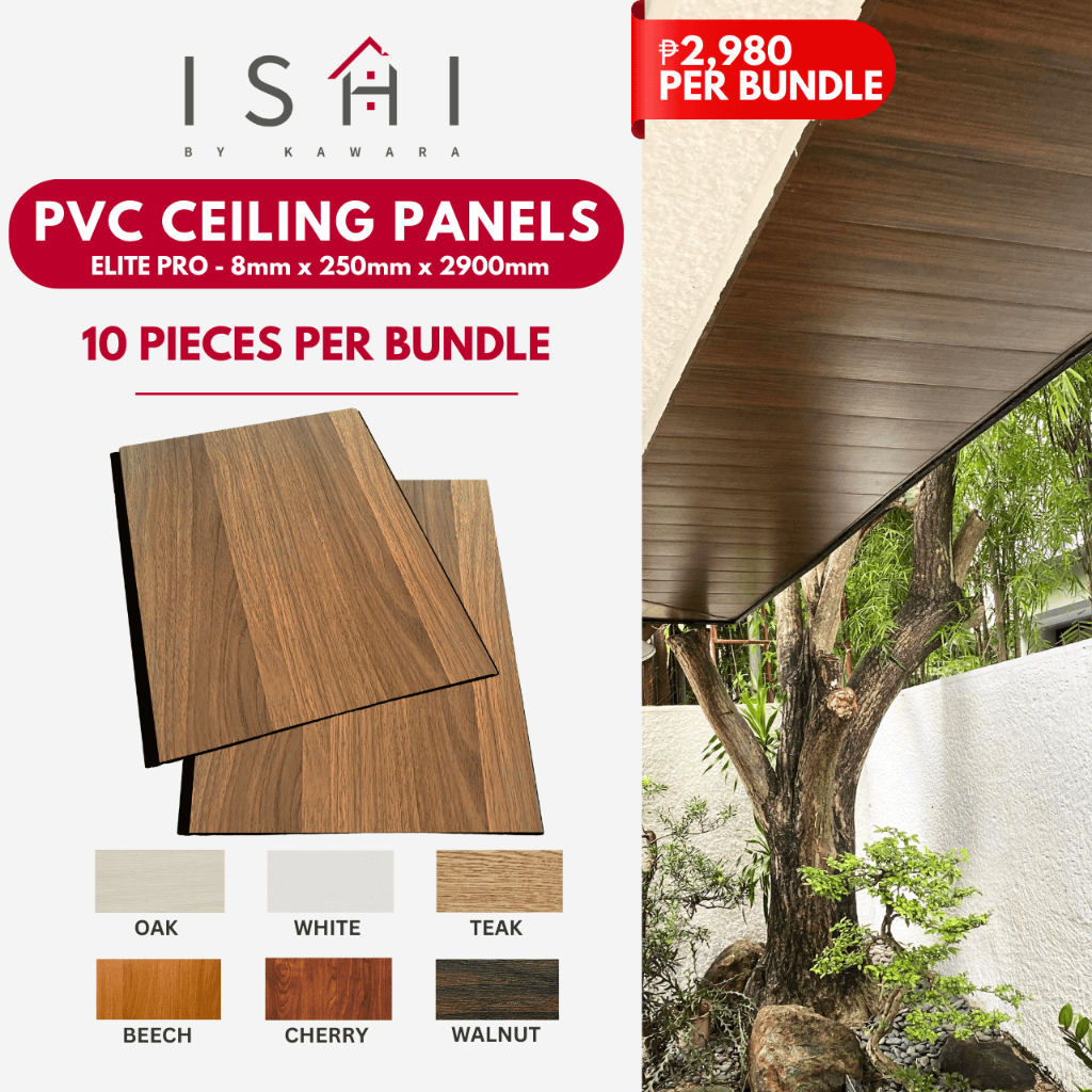 ISHI Elite Pro l PVC Ceiling Panel 8mm x 250mm x 2900mm - 10 PCS per ...
