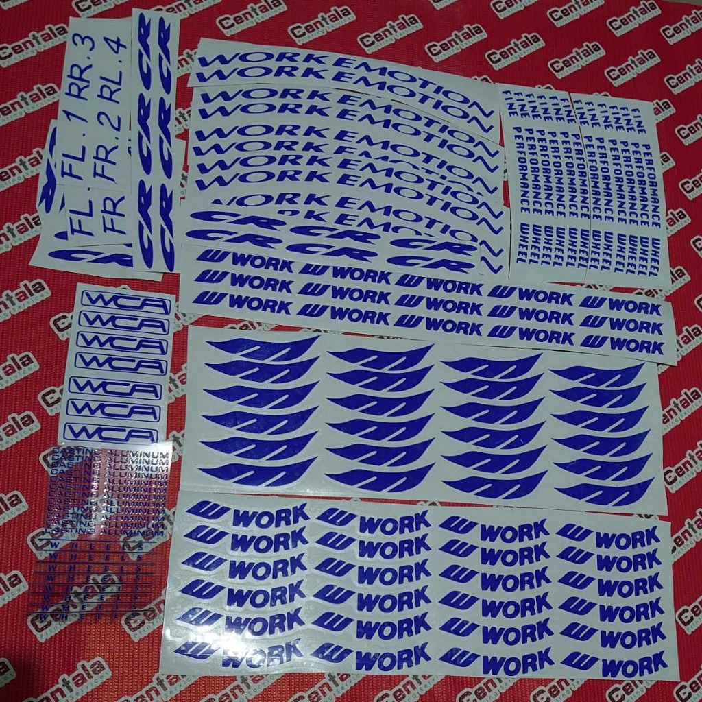 Work CR-Kai Wheel Decals Navy Blue Car mags 15-16s | Shopee Philippines