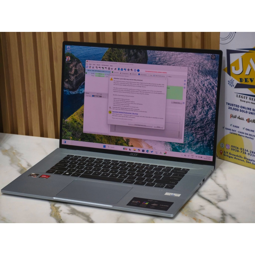Acer Swift Slim Edge 16 SFE16-42-R4NV Ryzen 5 7535U 16GB RAM 512GB SSD ...
