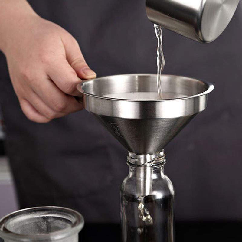 Stainless Steel Funnel for Kitchen Use with Wide Mouth for Liquid and ...