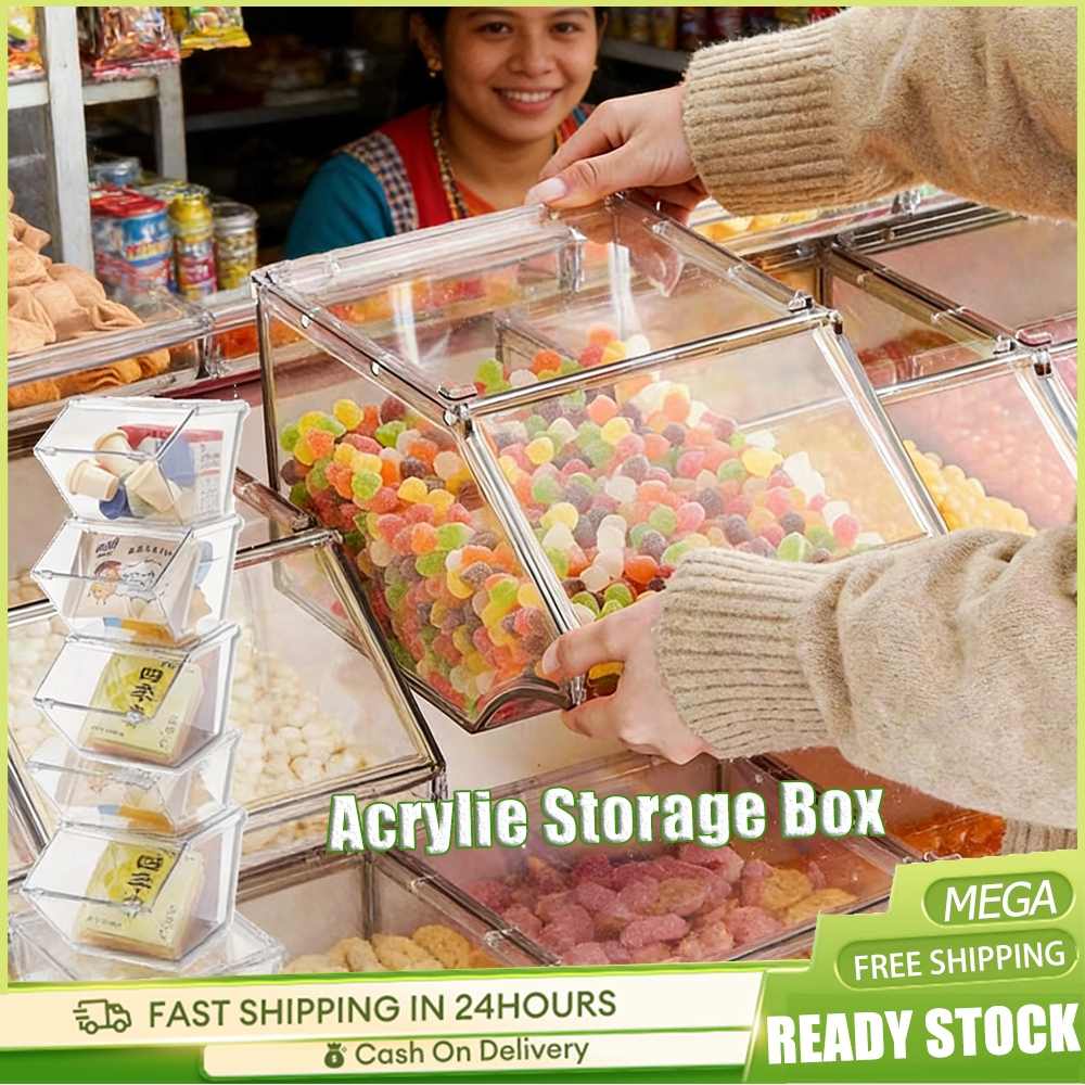 8pcs Sari sari store organizer Candy Display Storage Box Acrylic ...