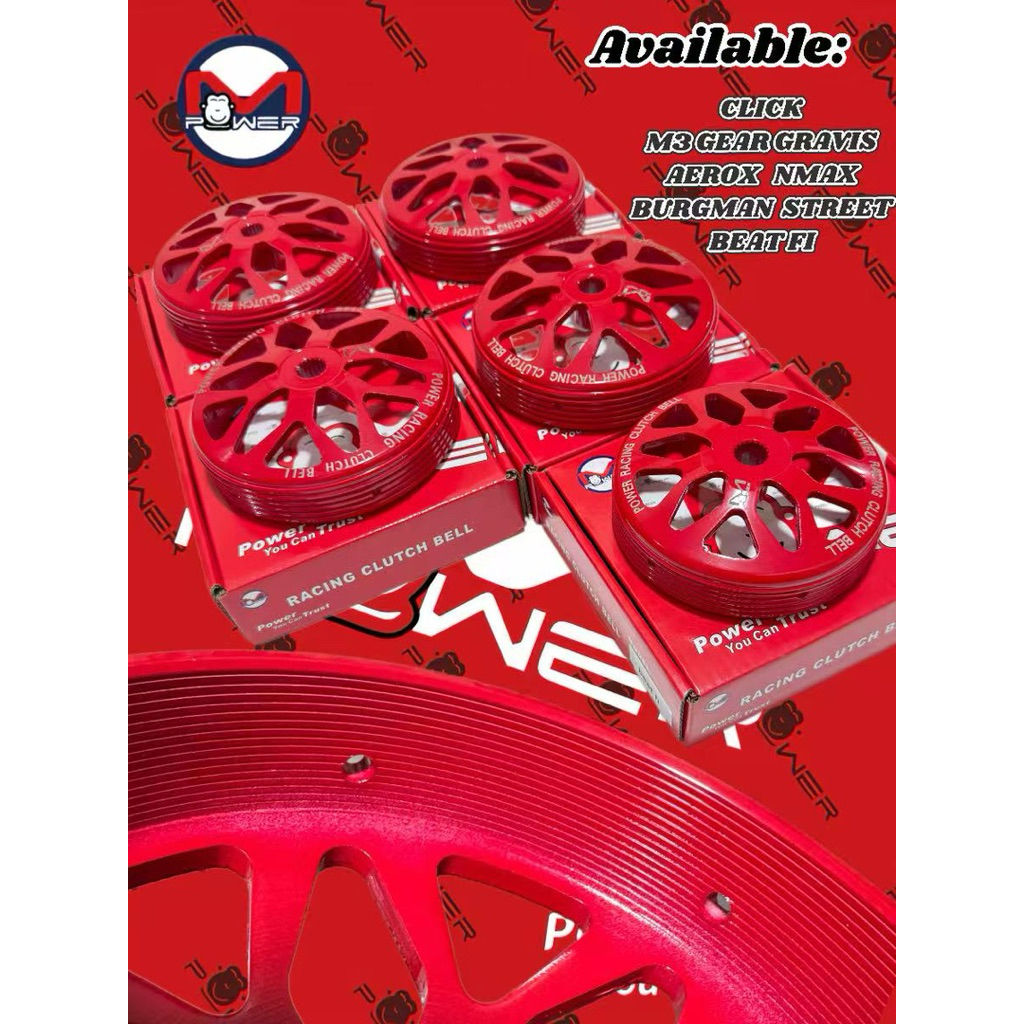 M.POWER RACING CLUTCH BELL AEROX.NMAX / CLICK i125 Click i150/BURGMAN ...