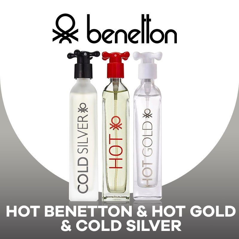 Cold Silver /Hot Gold /Her Benetton Perfume For Women And Men EDT 100ml ...
