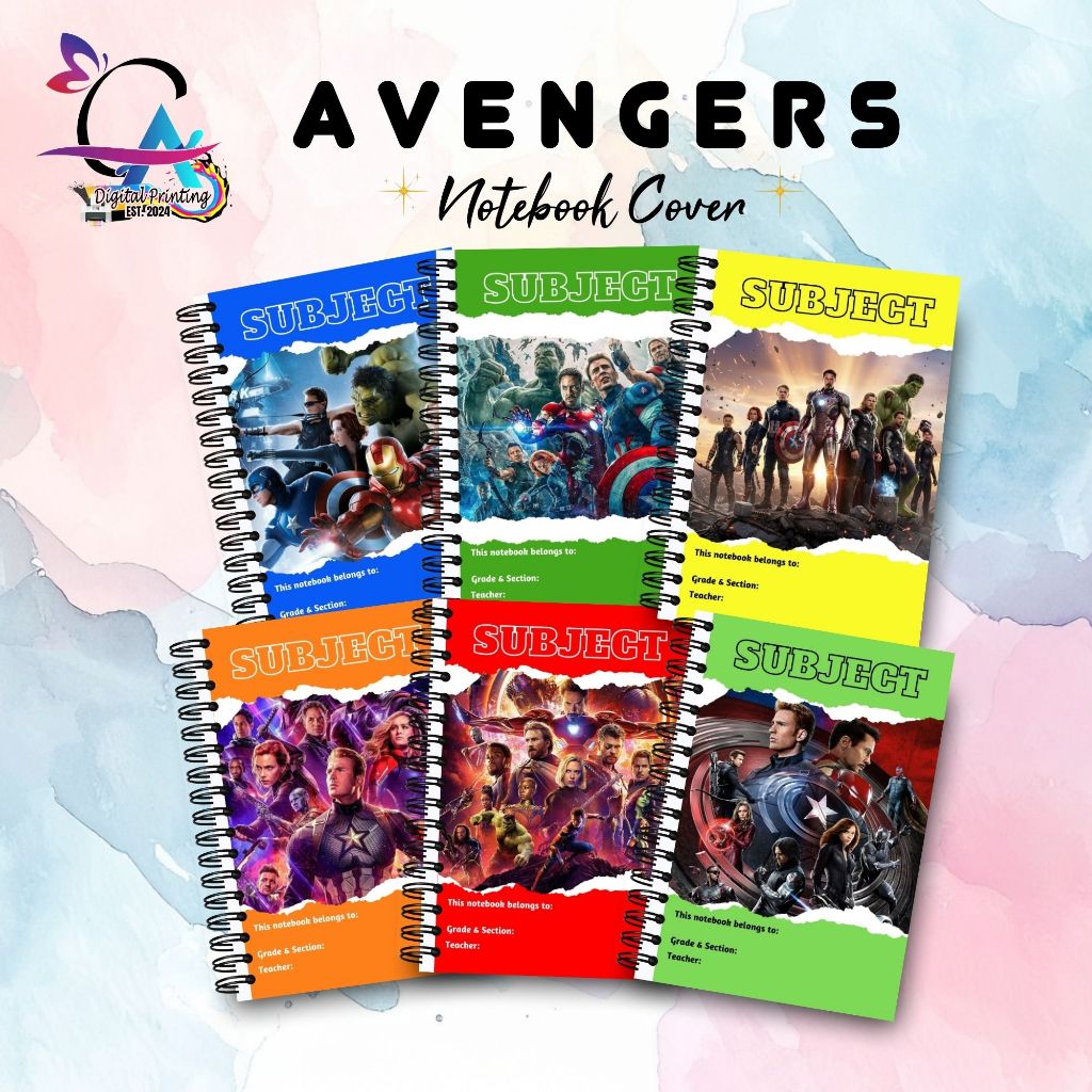 AVENGERS Design Notebook Personalized (80 Leaves) / Tahi, Composition ...