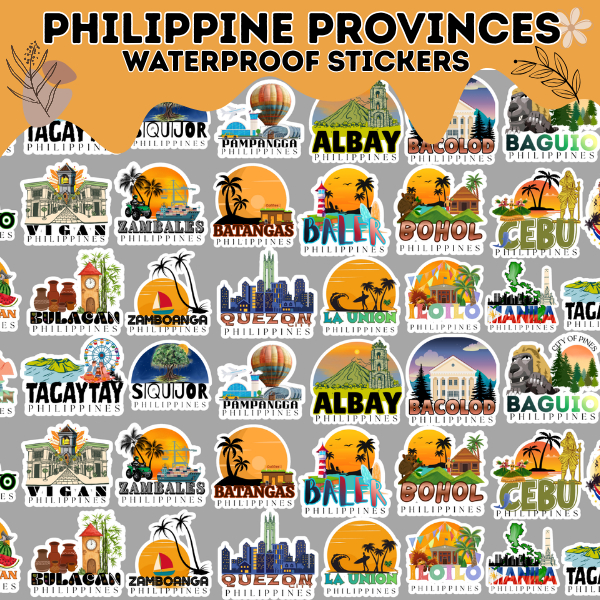 PHILIPPINE CITY AND MUNICIPALITY WATERPROOF STICKER | Shopee Philippines