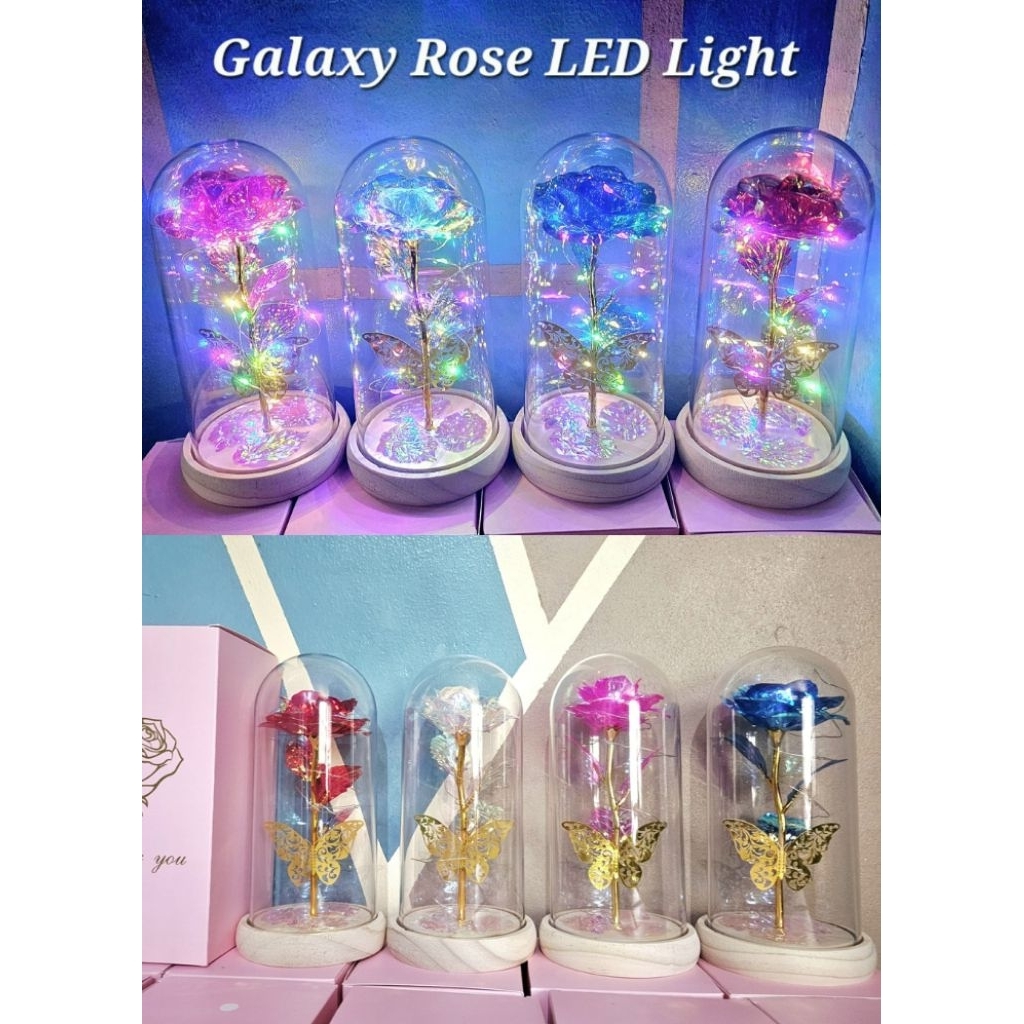 Plastic Rose LED Light with Cover + Base and FREE BOX | Shopee Philippines
