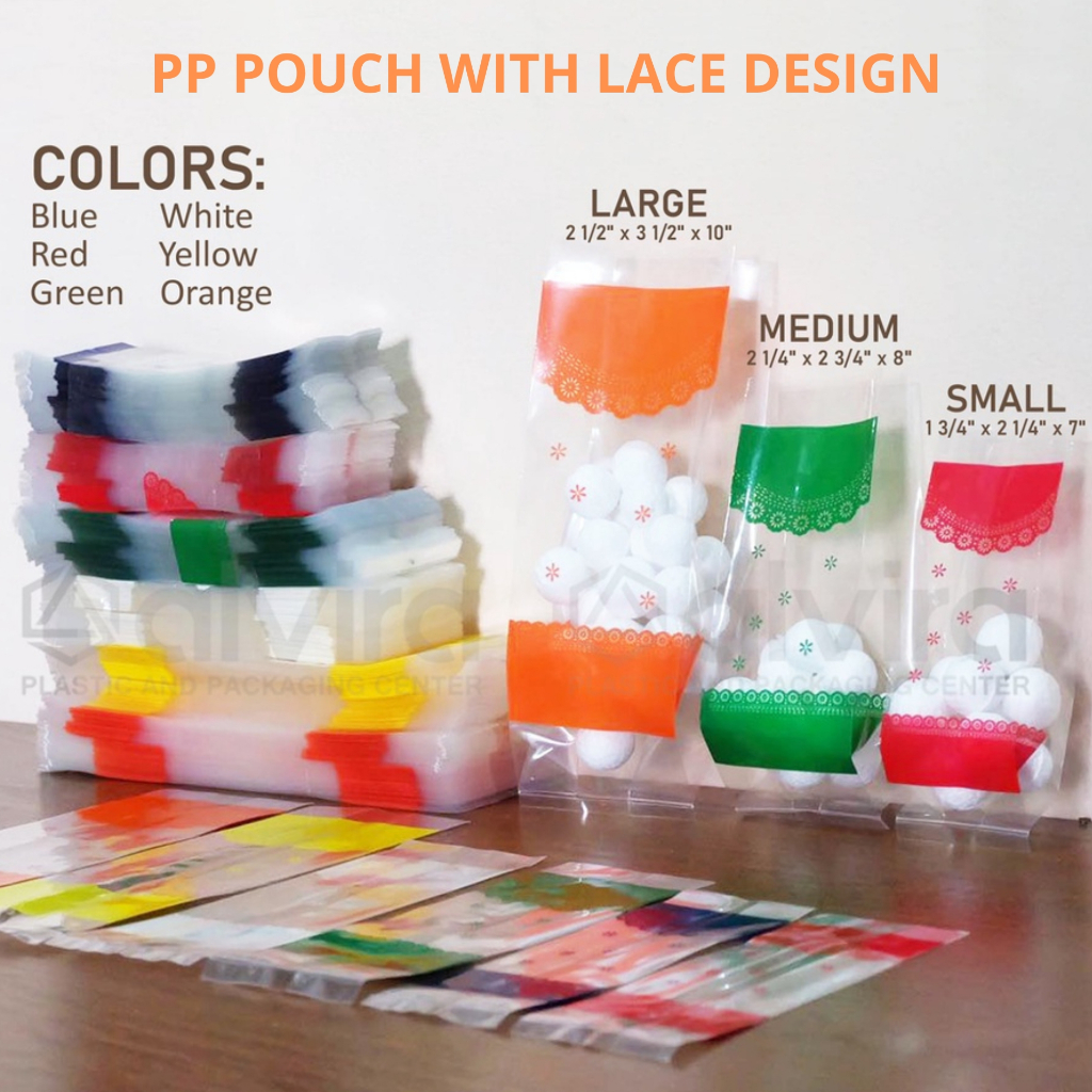 100pcs COPP bags with Lace design for repacking and pasalubong products ...
