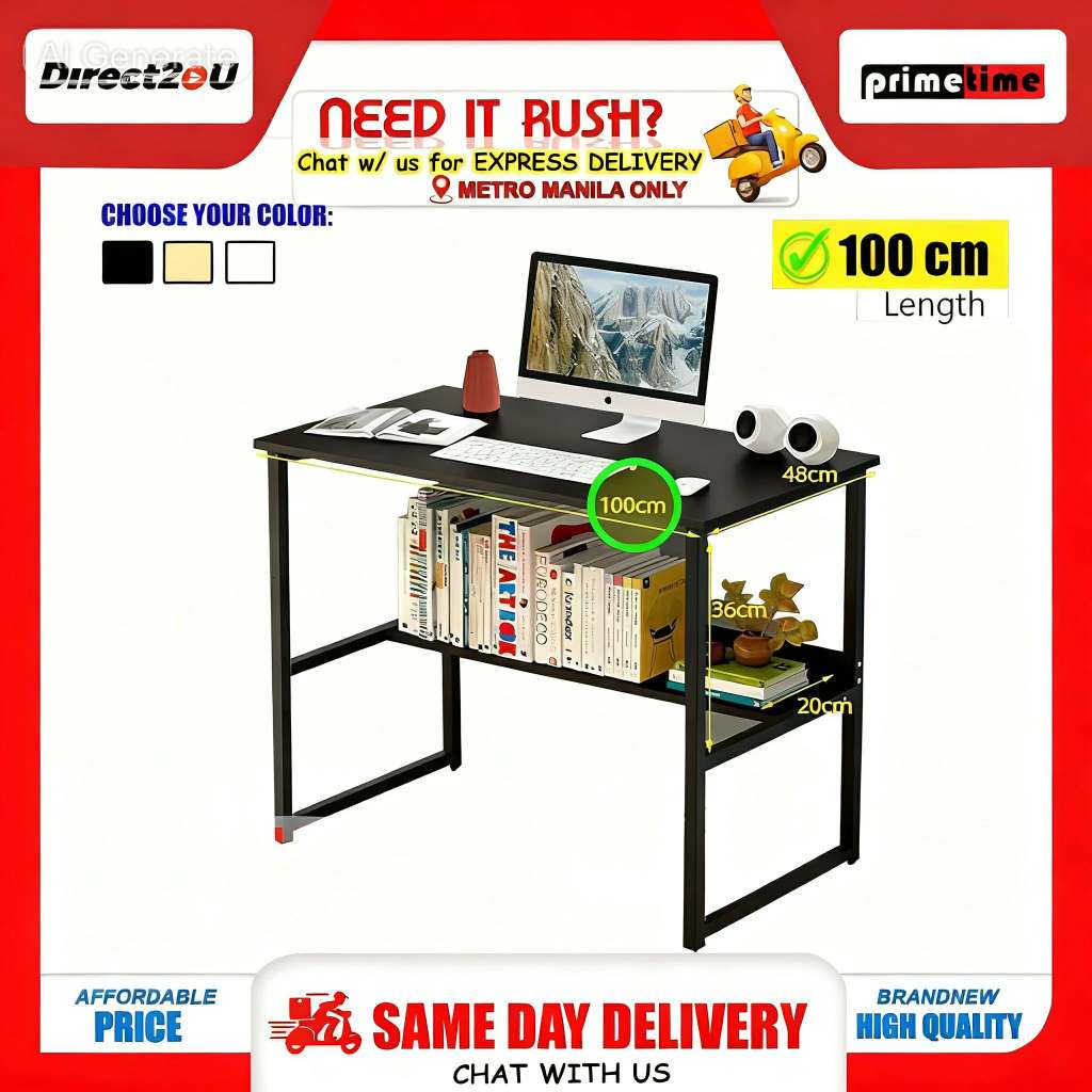 Primetime Scandinavian Work Table L100XW45/48 Cms | Shopee Philippines